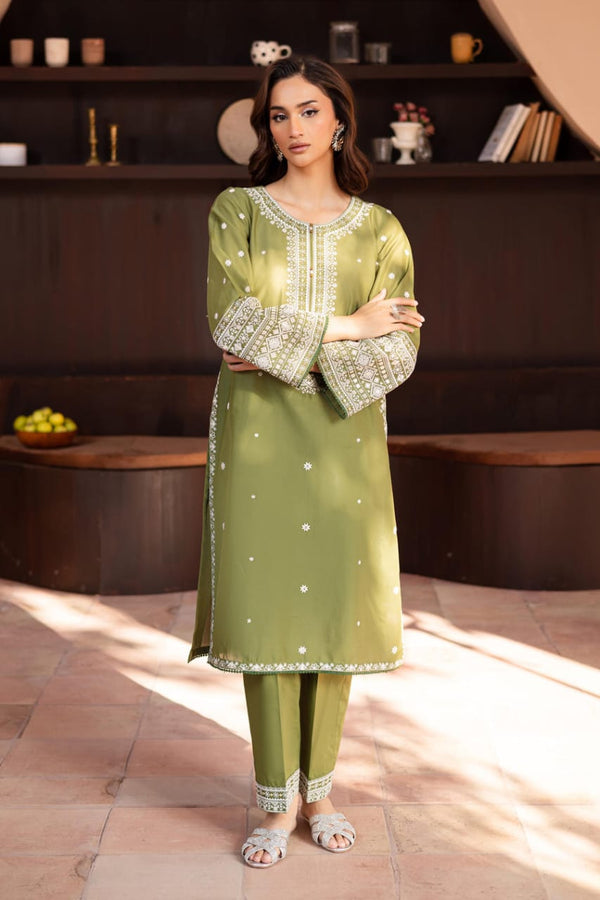 MOON LAWN EMBROIDERY 2 PIECE DRESS
