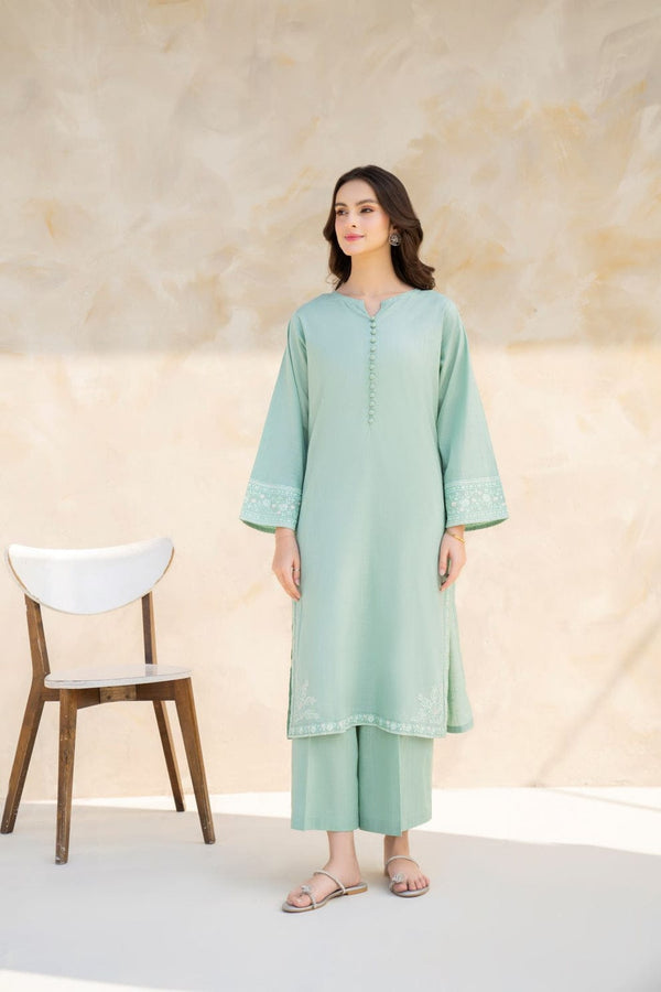 BLUE DIAMOND LAWN EMBROIDERY 2 PIECE SUIT